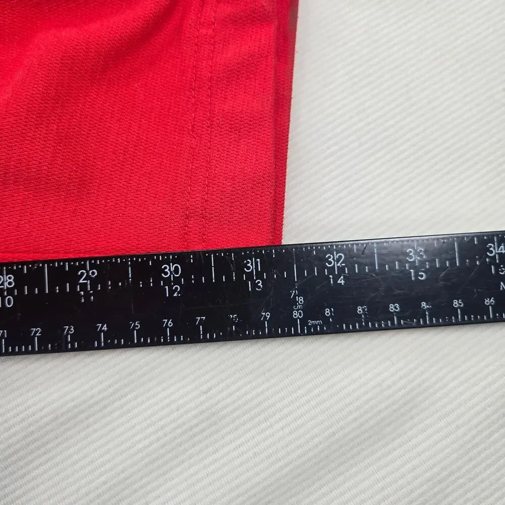 Vintage Y2K‎ Nike Team Red Warm Up Rip Off Button Snap Pants Men's Size XL